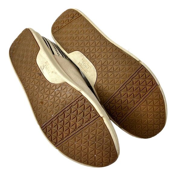 TOMS Cabrillo Sneakers Print Low Lace-up in Tan and Blue Women's Size 8.5 Z-31 - Picture 9 of 10